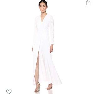 Calvin Klein, White Floor Length Sequin Gown